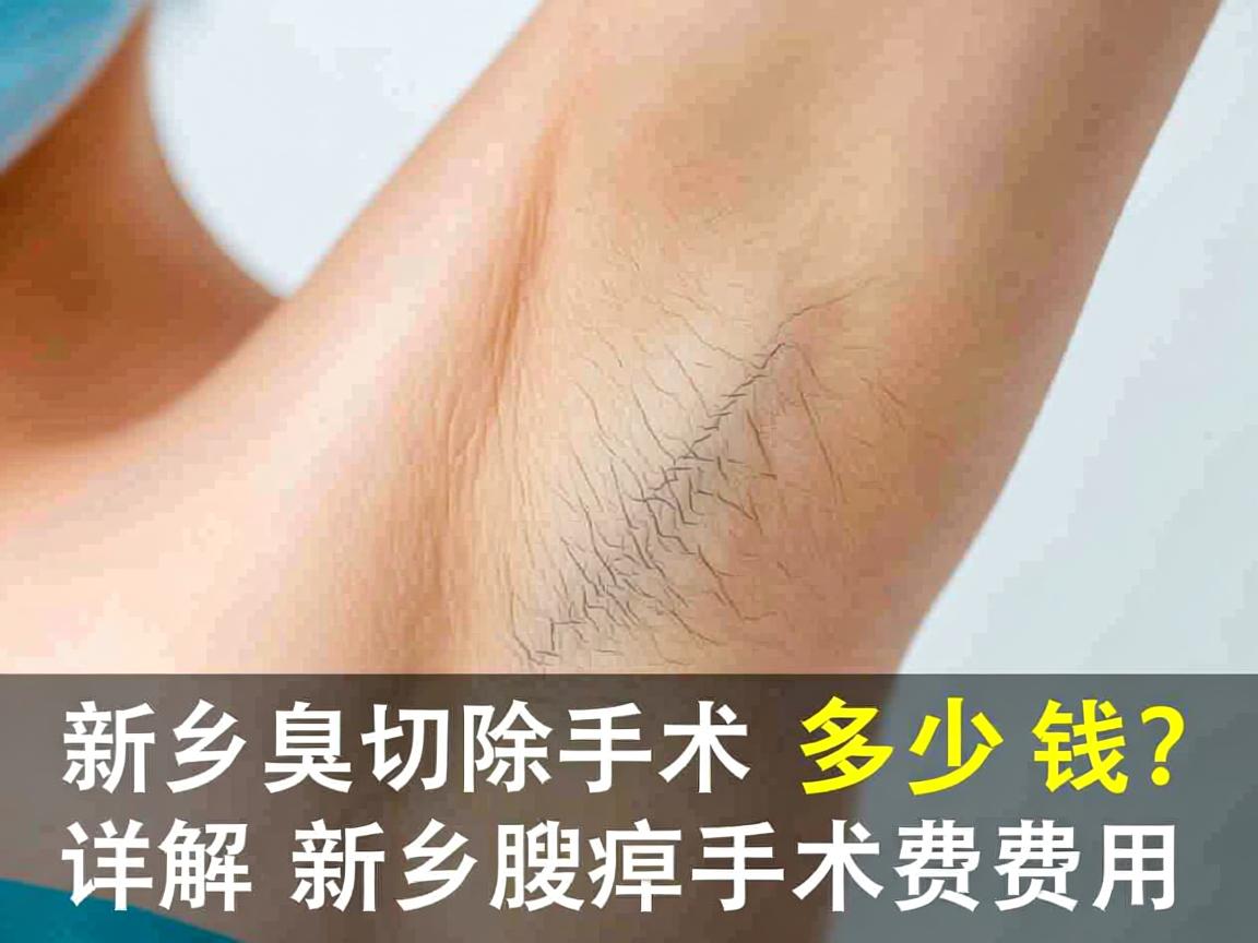 新乡腋臭切除手术多少钱？详解新乡腋臭手术费用
