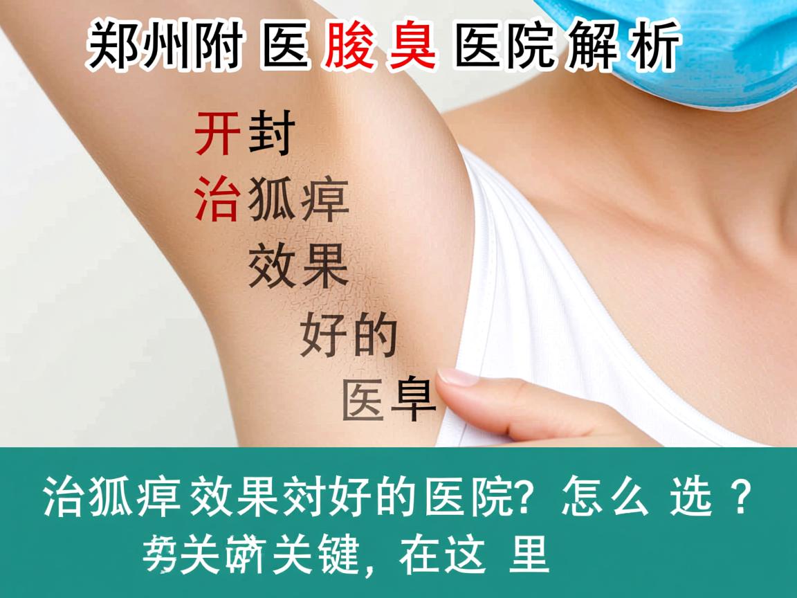 郑州附医腋臭医院解析，开封治狐臭效果好的医院怎么选？治狐臭效果好的关键在这里