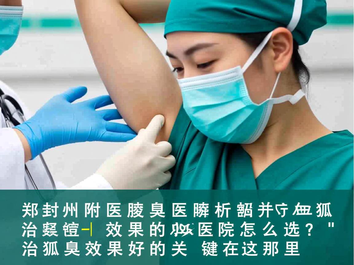 郑州附医腋臭医院解析，开封治狐臭效果好的医院怎么选？治狐臭效果好的关键在这里