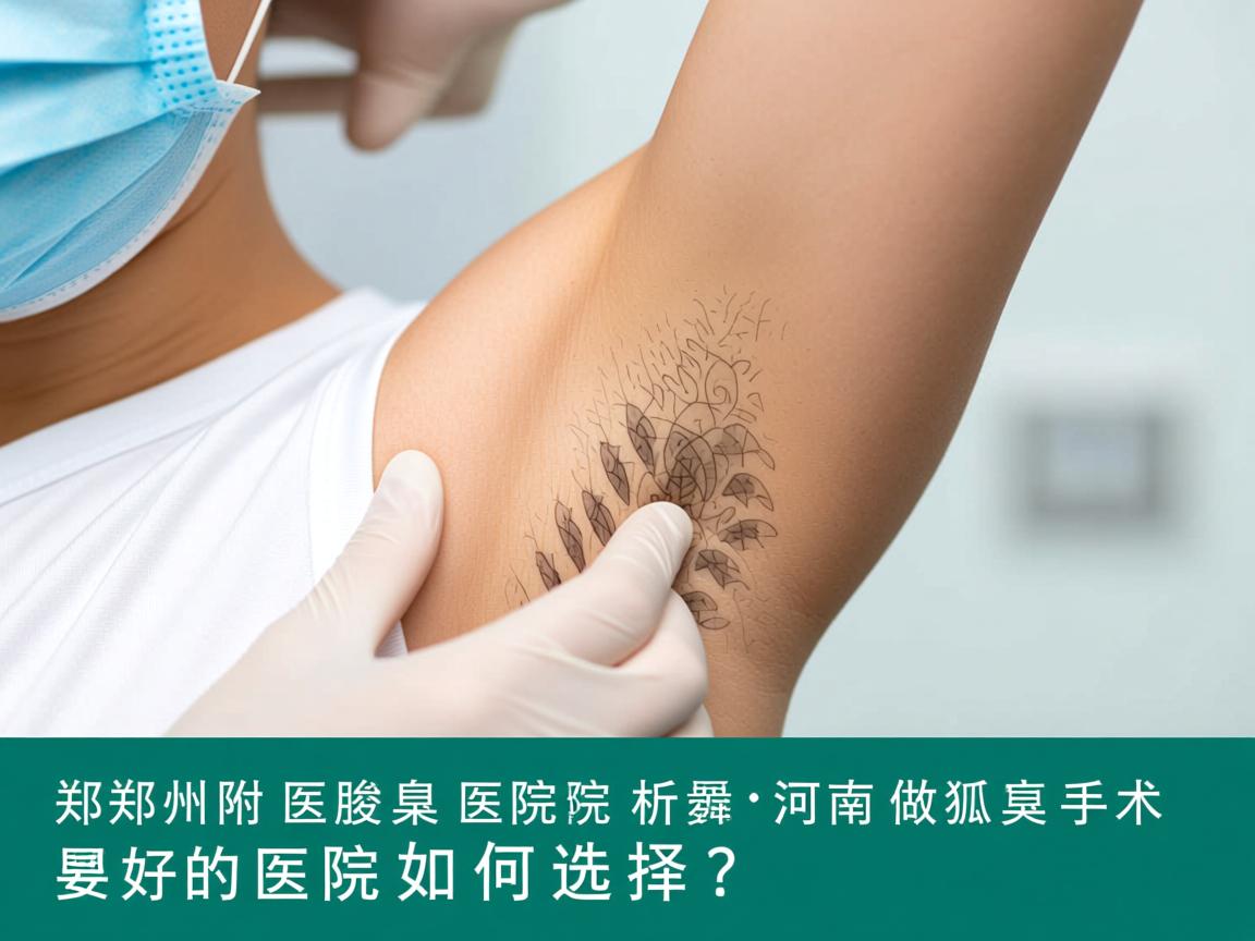 郑州附医腋臭医院解析，河南做狐臭手术最好的医院如何选择？