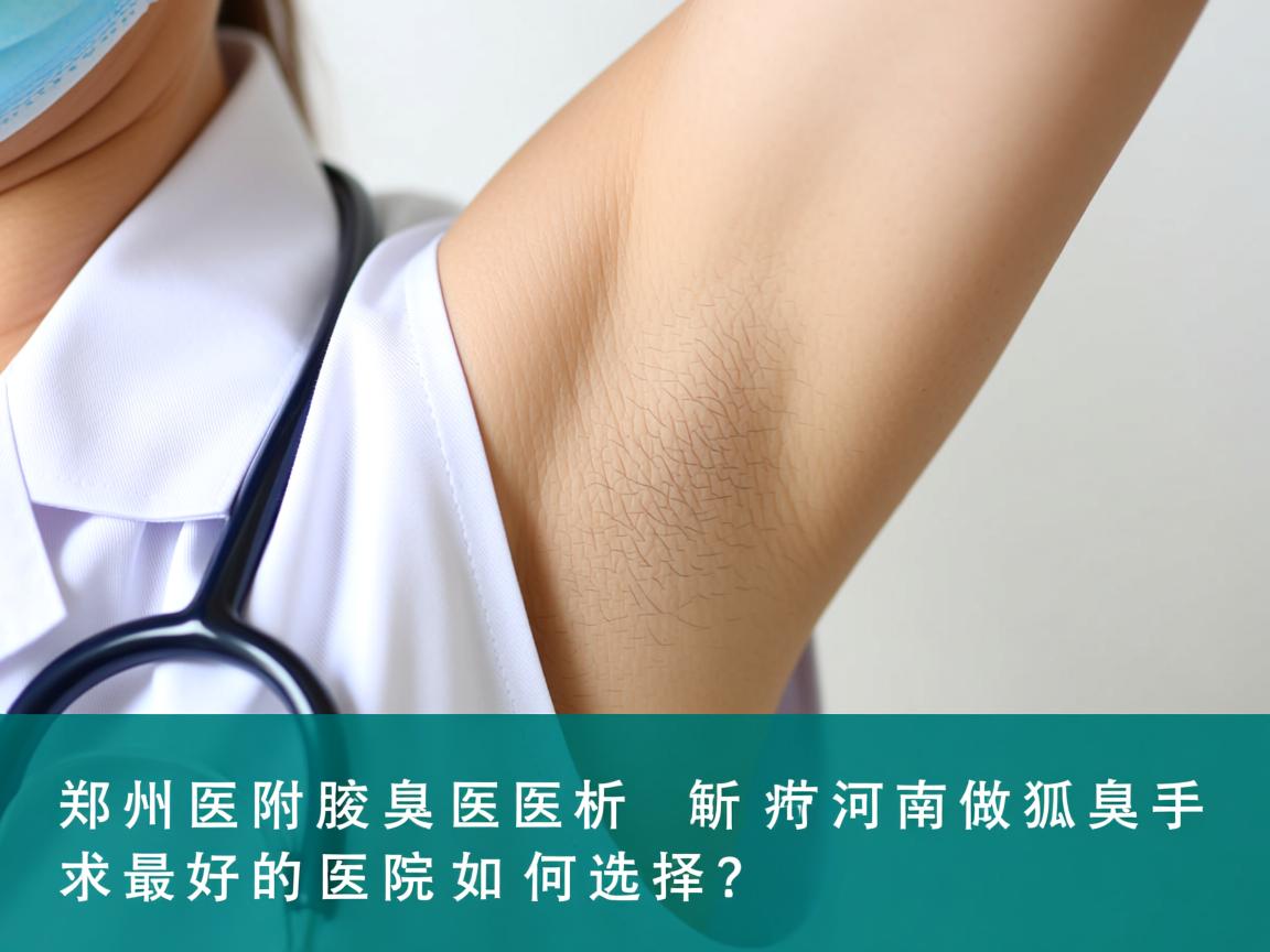 郑州附医腋臭医院解析，河南做狐臭手术最好的医院如何选择？