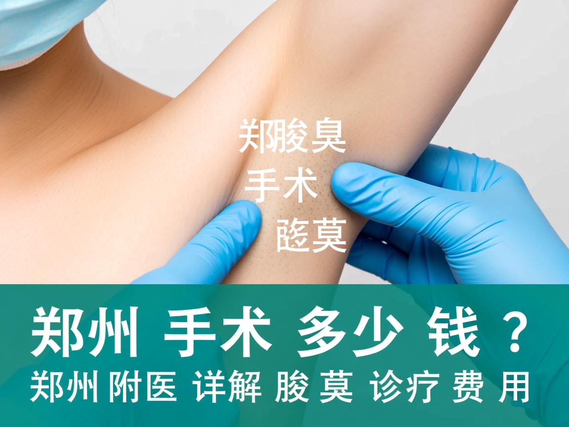 郑州腋臭手术多少钱？郑州附医详解腋臭诊疗费用