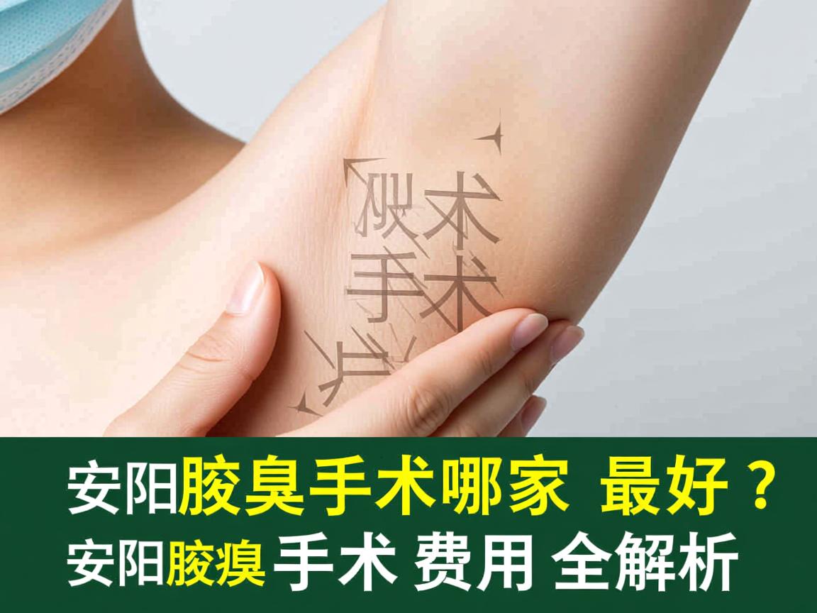 安阳腋臭手术哪家最好？安阳腋臭手术费用全解析