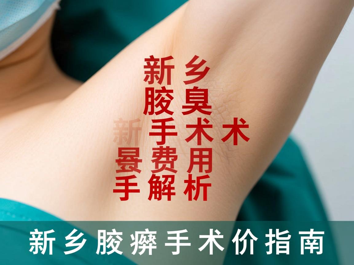 新乡腋臭手术费用解析，新乡腋臭手术价格指南