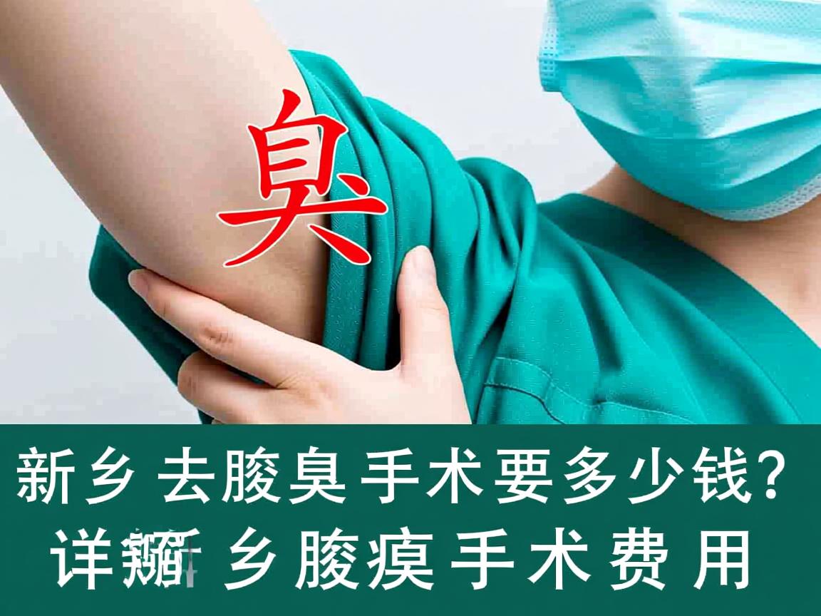 新乡去腋臭手术要多少钱？详解新乡腋臭手术费用