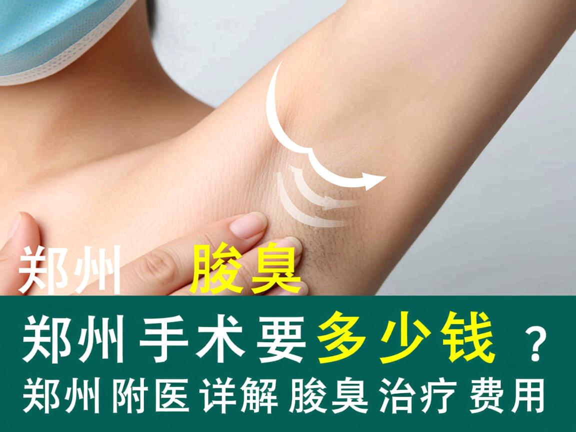 郑州腋臭手术要多少钱？郑州附医详解腋臭治疗费用