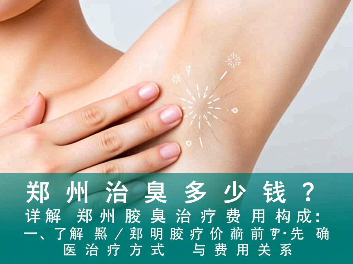 郑州腋臭治疗多少钱？详解郑州腋臭治疗费用构成
一，了解郑州腋臭治疗价格前，先明确治疗方式与费用关系