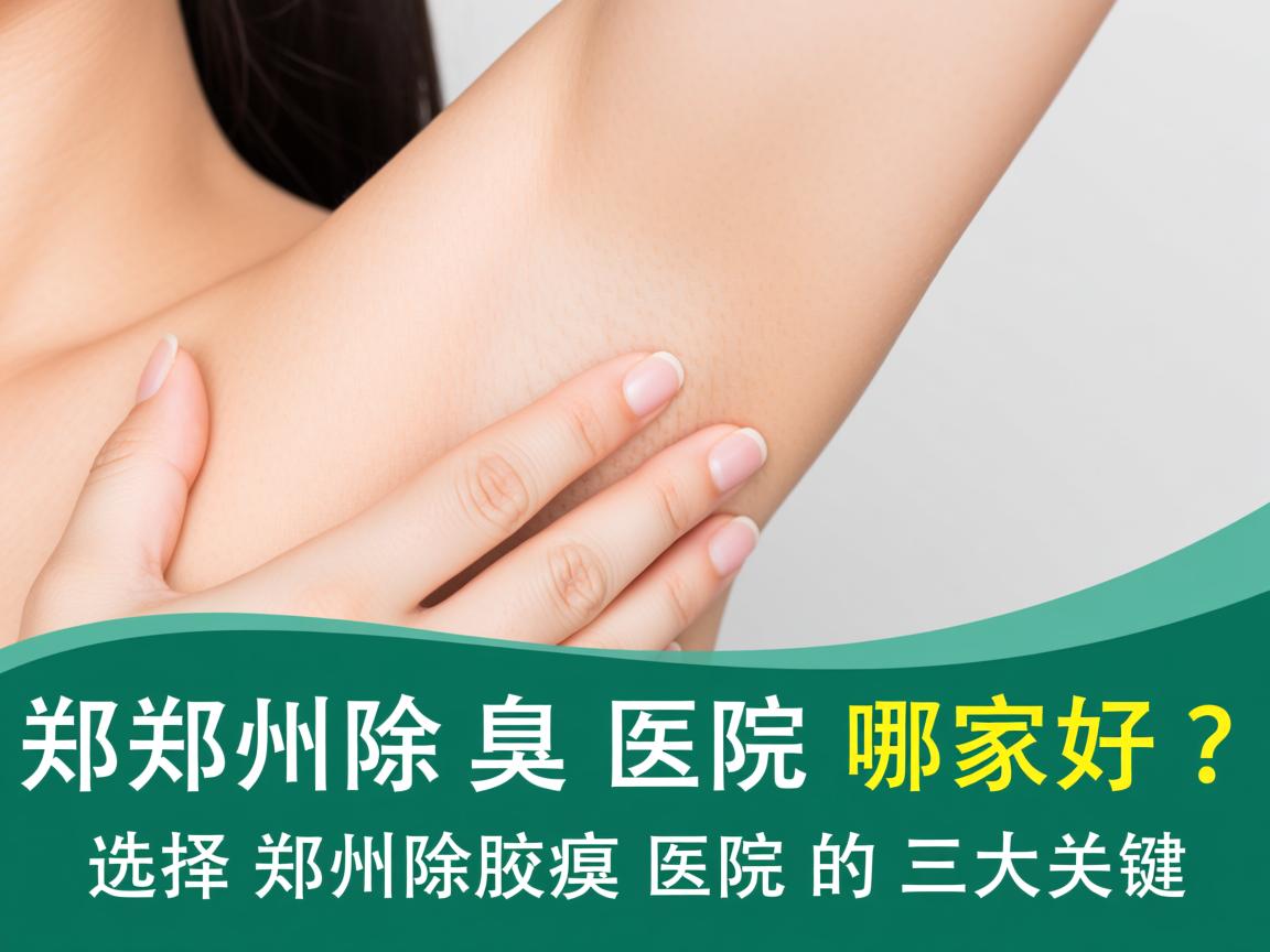 郑州除腋臭医院哪家好？选择郑州除腋臭医院的三大关键