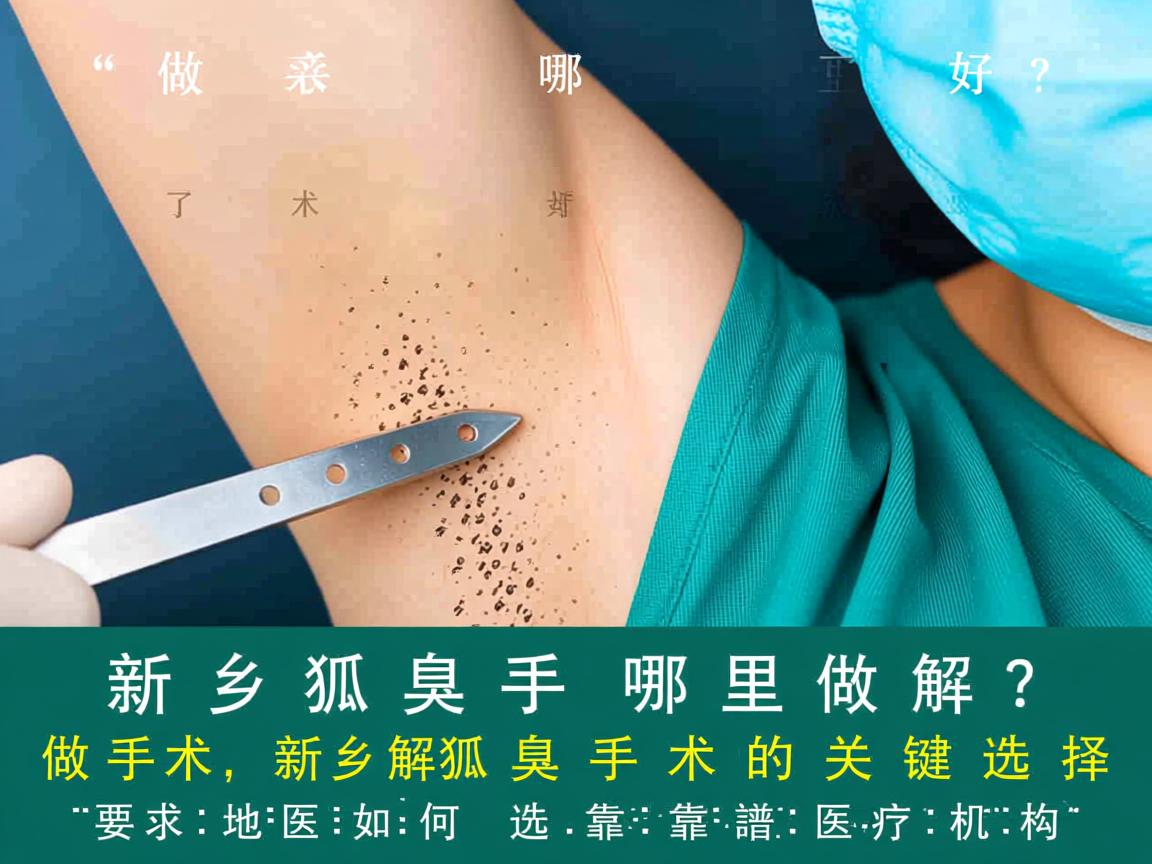 新乡狐臭手术哪里做好？做好狐臭手术的关键选择
了解狐臭手术，新乡地区如何选择靠谱医疗机构