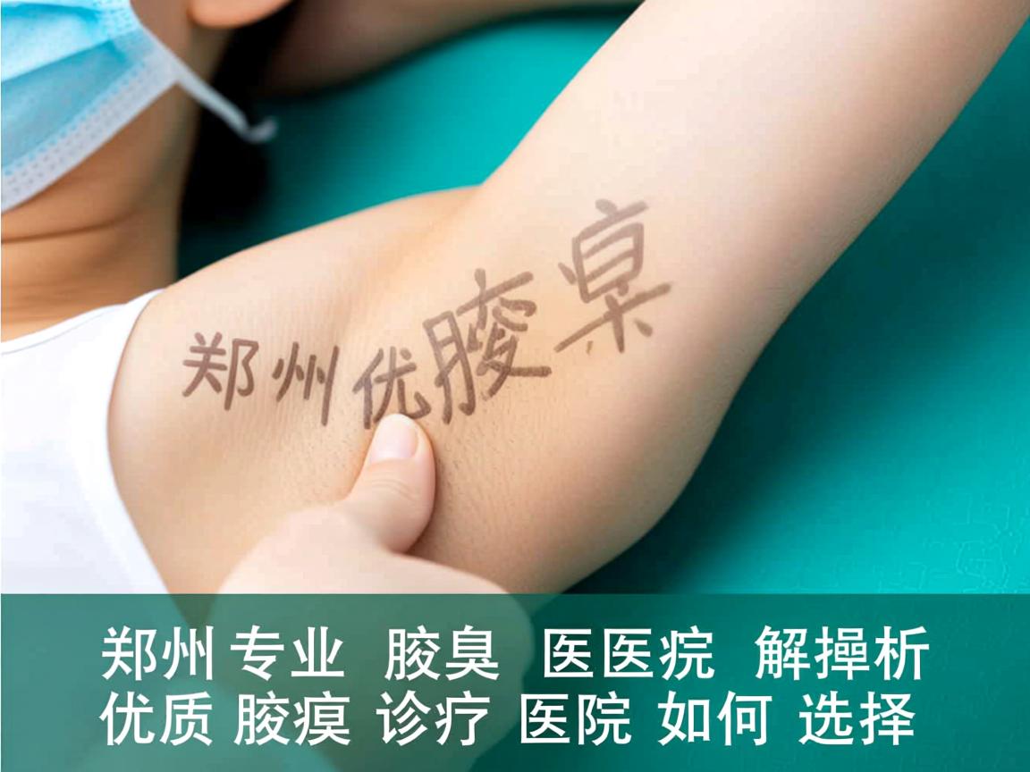 郑州专业腋臭医院解析，郑州优质腋臭诊疗医院如何选择