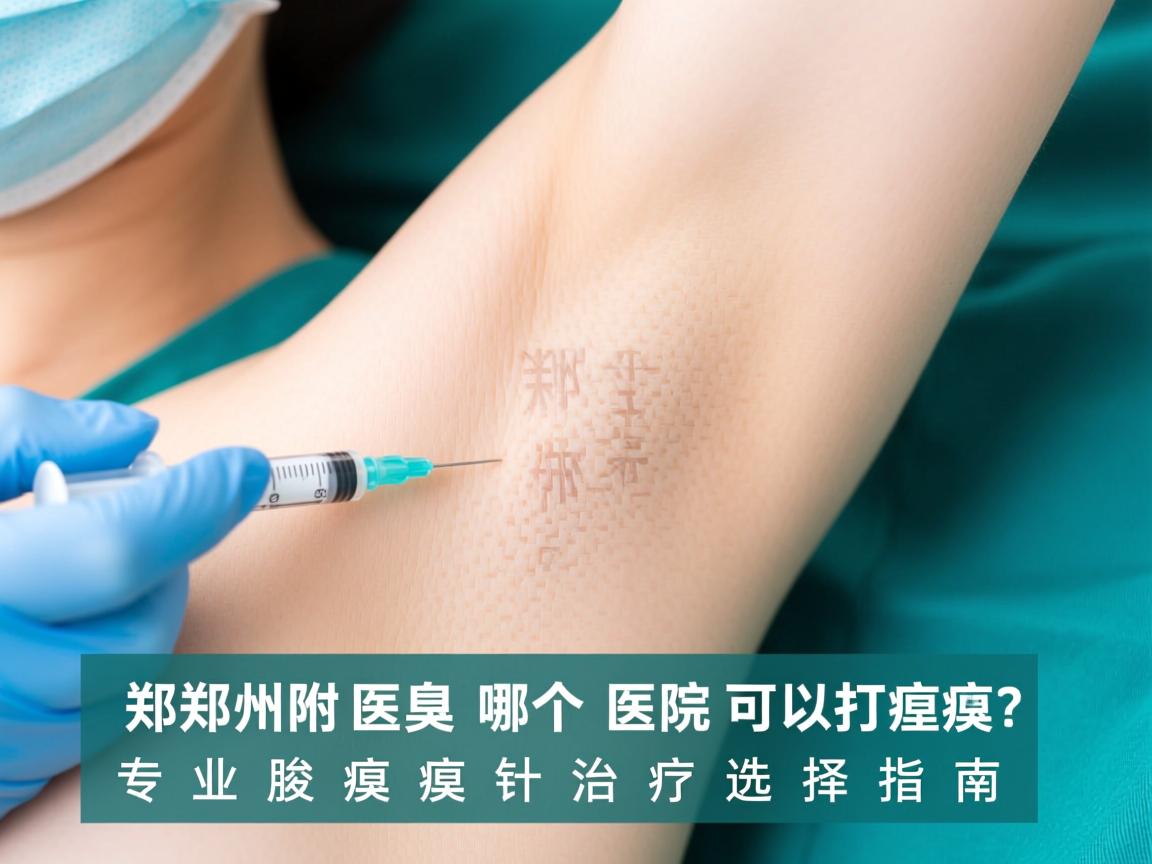 郑州附医腋臭医院解析，郑州哪个医院可以打腋臭针？专业腋臭针治疗选择指南