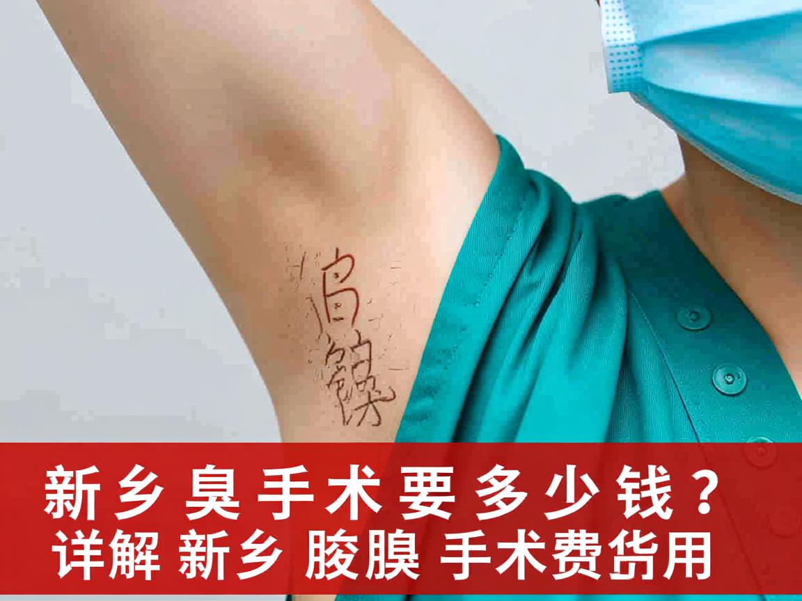 新乡腋臭手术要多少钱？详解新乡腋臭手术费用