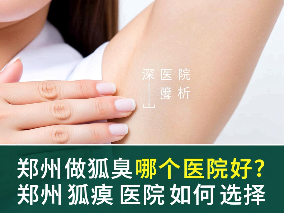 郑州做狐臭哪个医院好？深度解析郑州狐臭医院如何选择