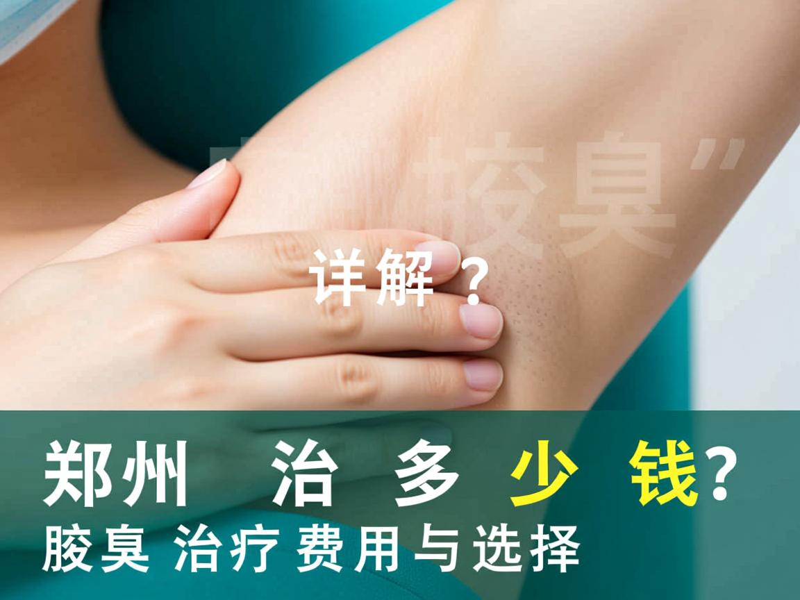 郑州治腋臭多少钱？详解郑州腋臭治疗费用与选择