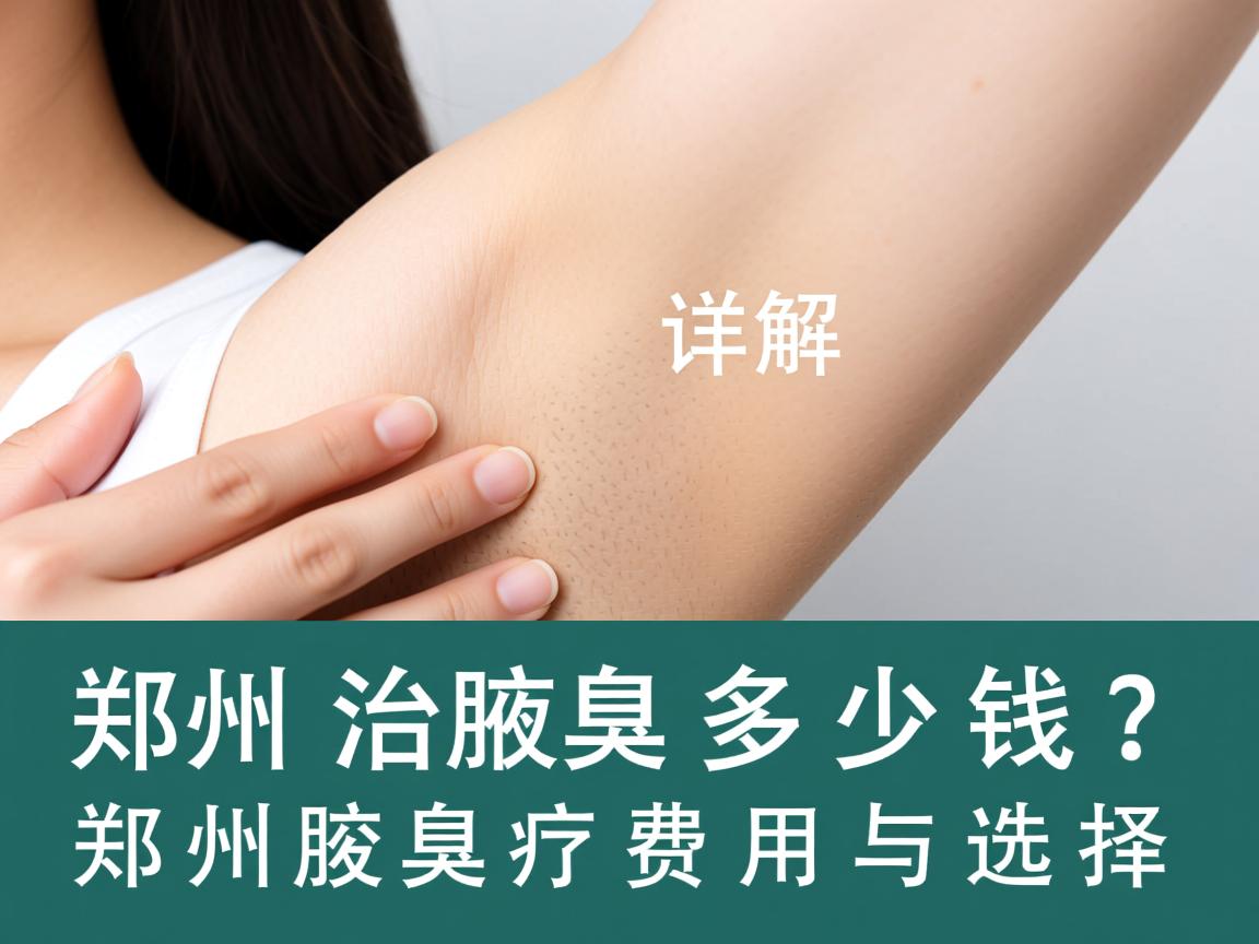 郑州治腋臭多少钱？详解郑州腋臭治疗费用与选择