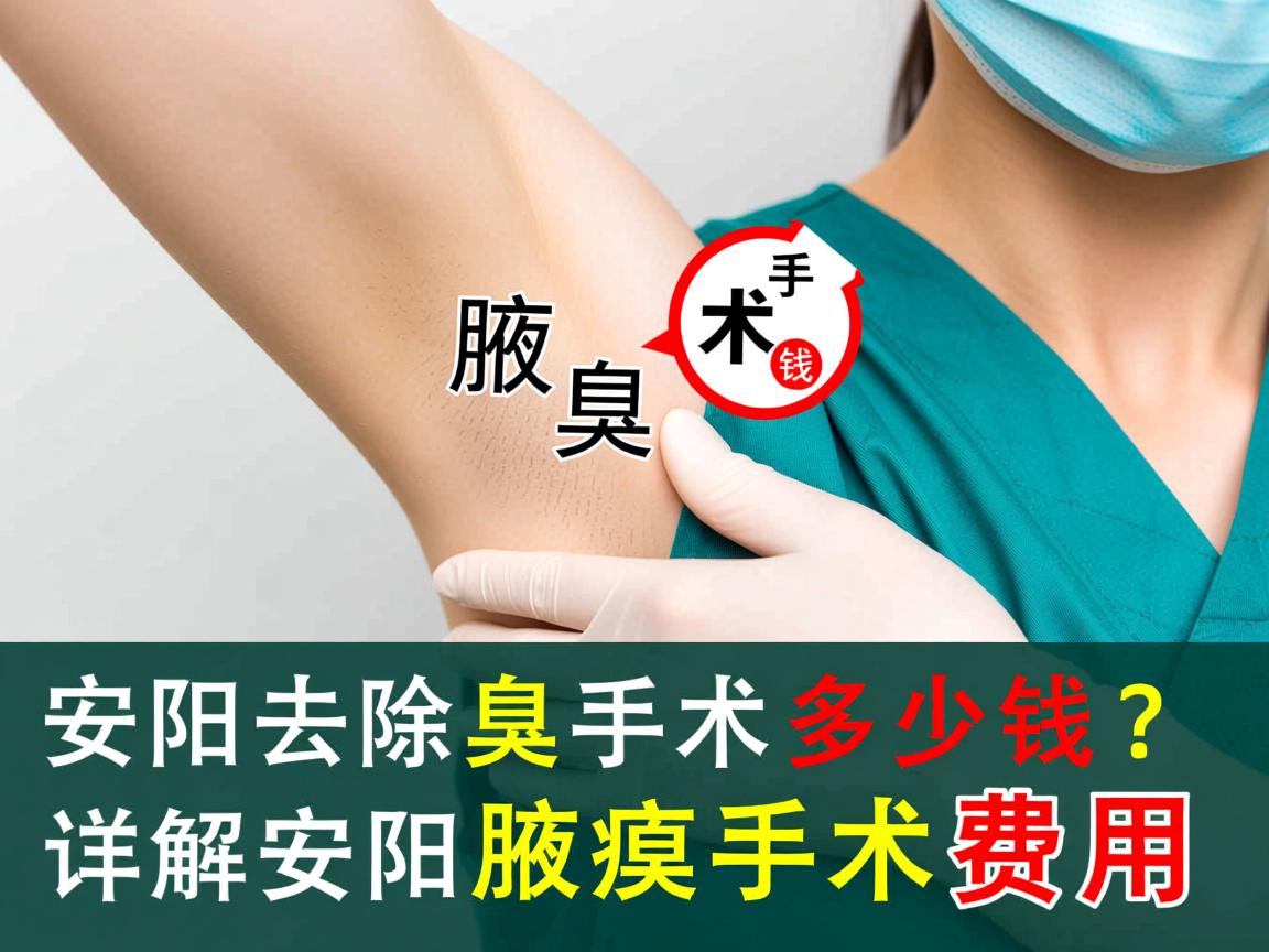 安阳去除腋臭手术多少钱？详解安阳腋臭手术费用