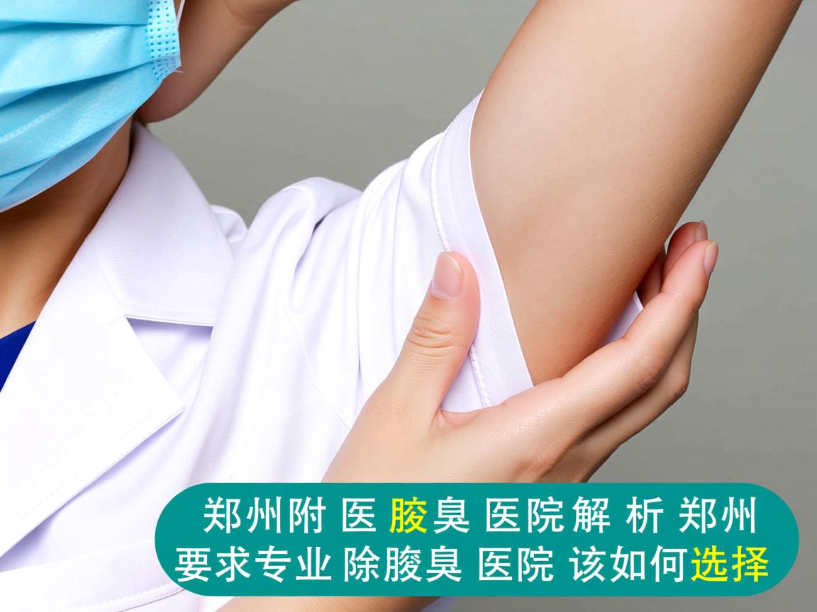 郑州附医腋臭医院解析，郑州专业除腋臭医院该如何选择