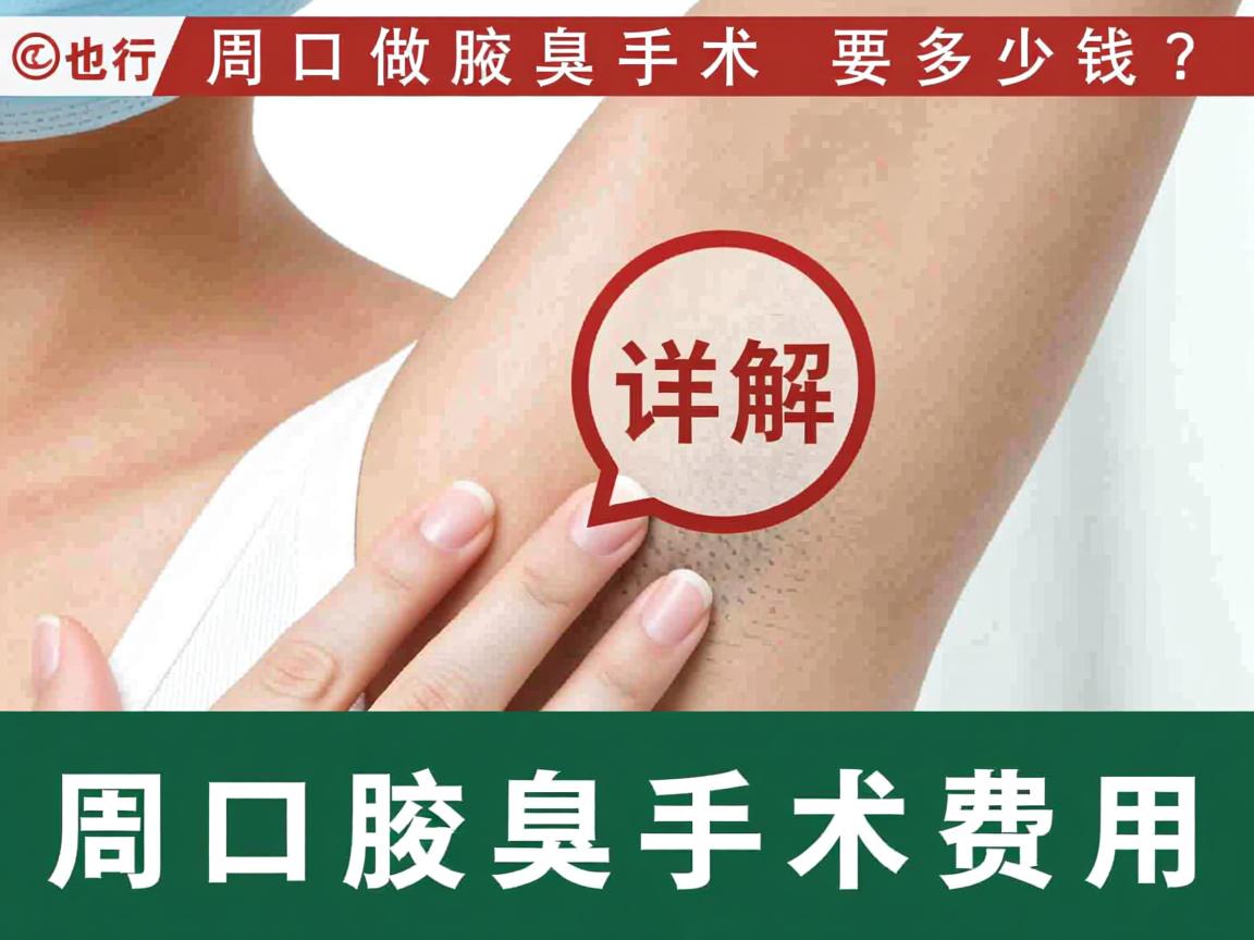 在周口做腋臭手术要多少钱？详解周口腋臭手术费用