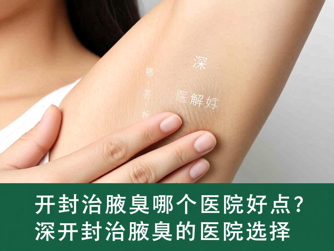开封治腋臭哪个医院好点？深度解析开封治腋臭的医院选择