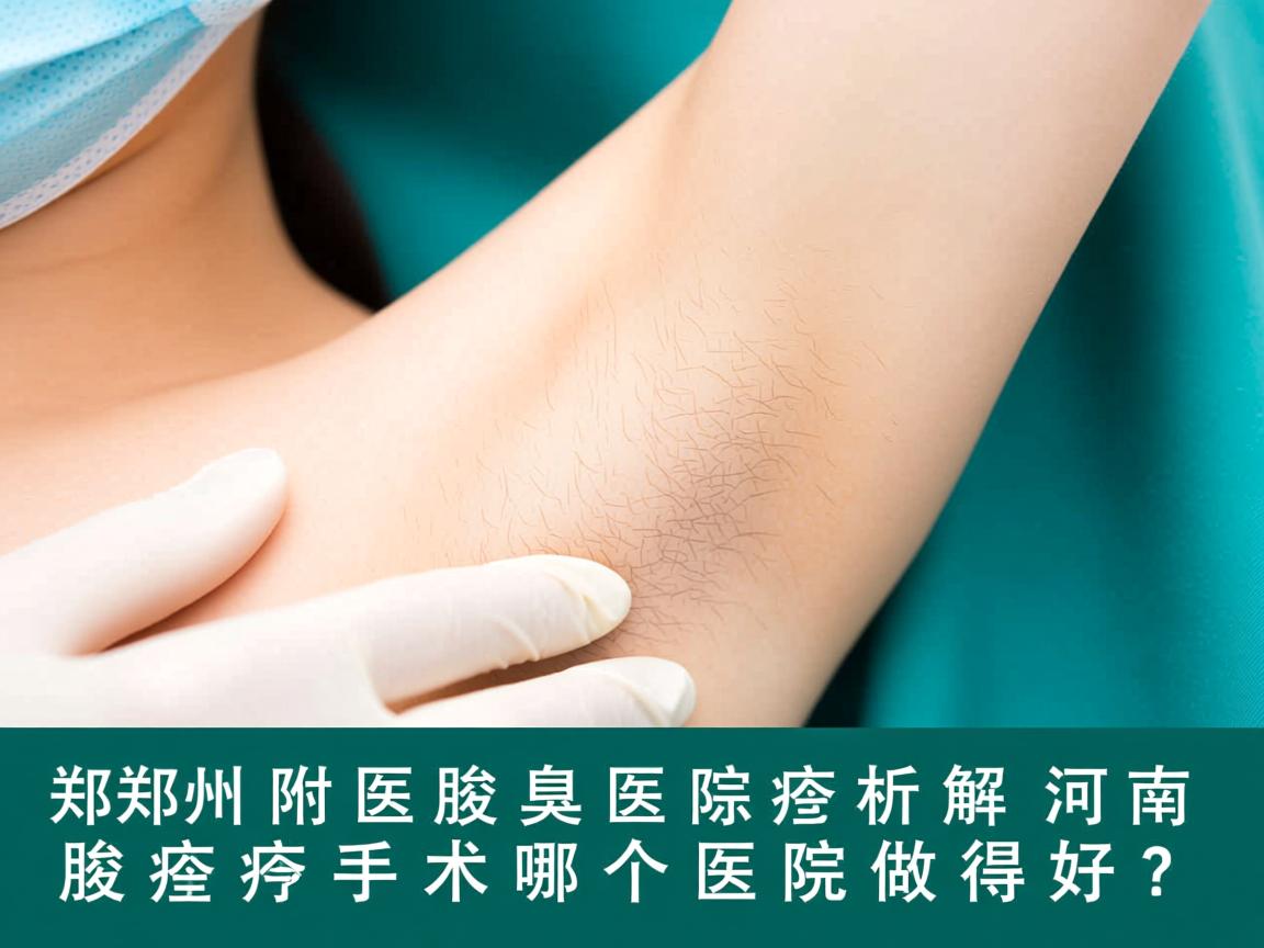 郑州附医腋臭医院解析，河南腋臭手术哪个医院做得好？