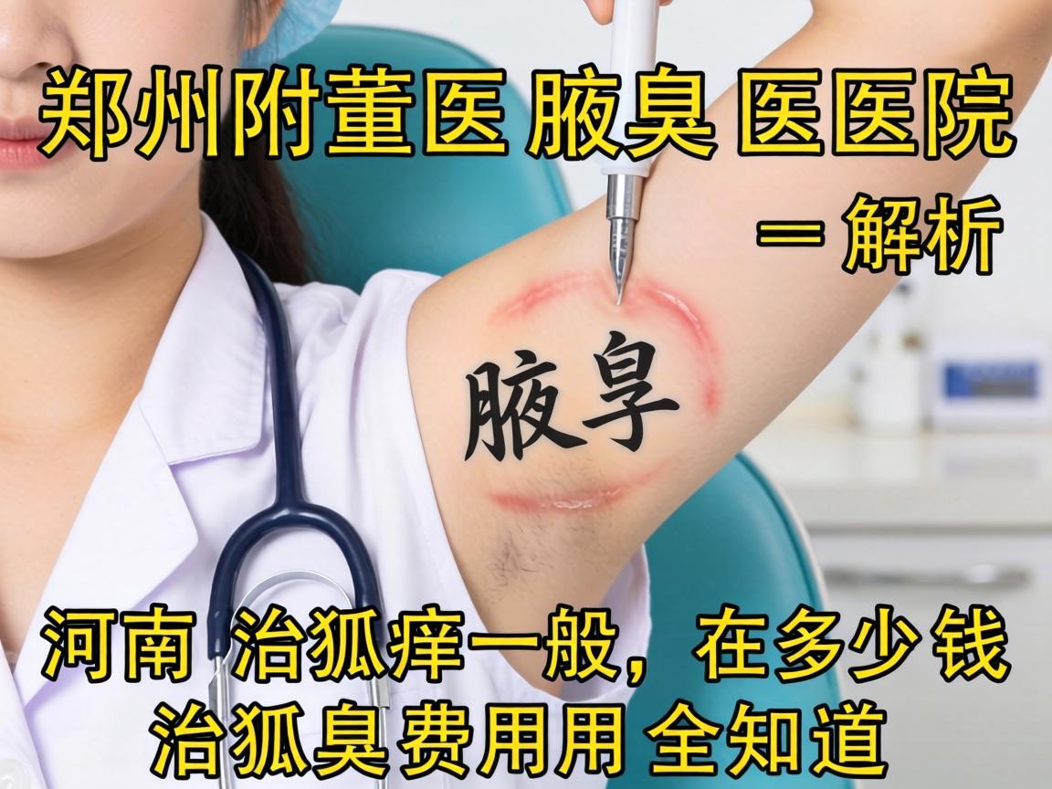 郑州附医腋臭医院解析，河南治狐臭一般在多少钱，治狐臭费用全知道