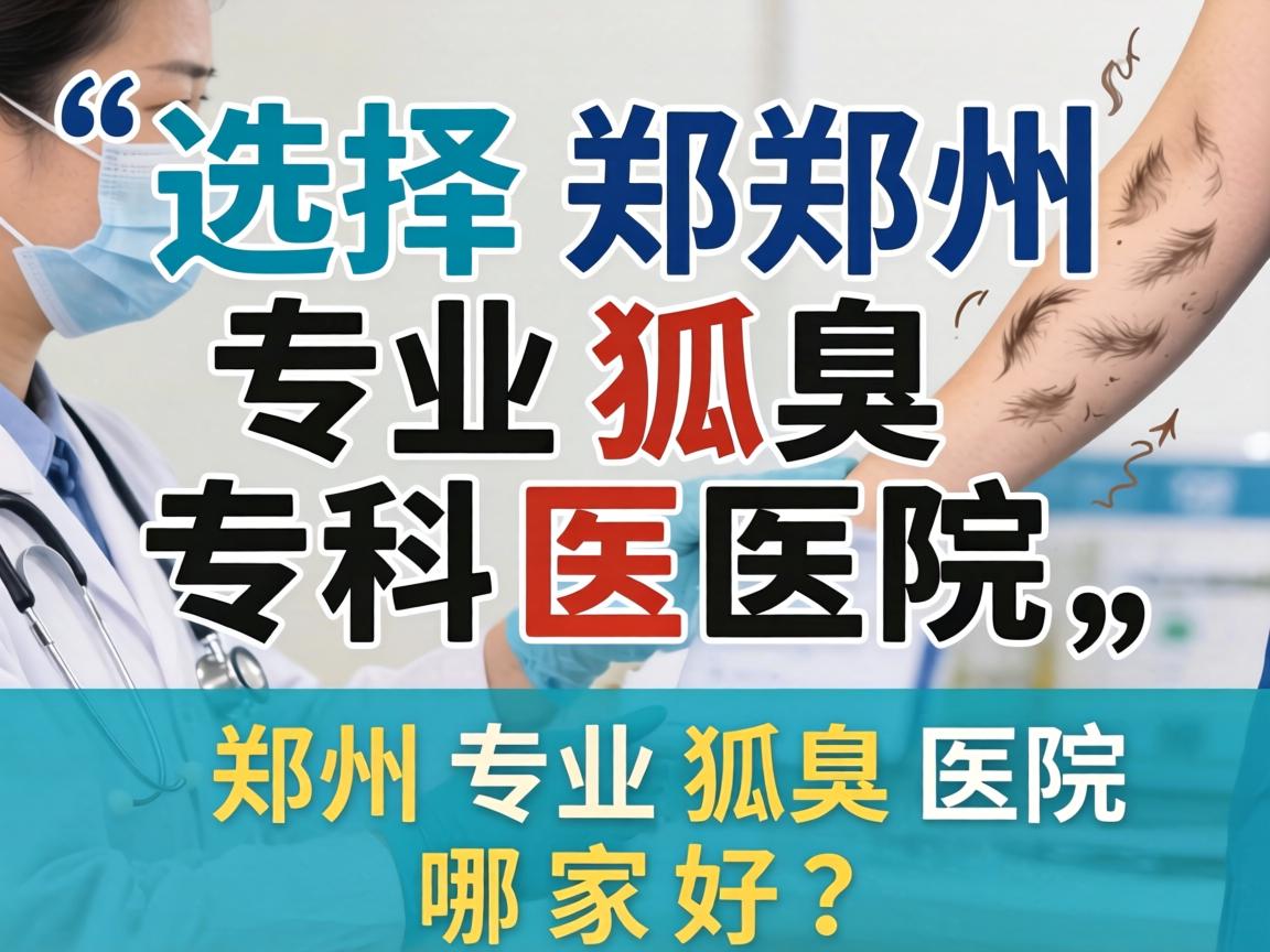 选择郑州专业狐臭专科医院，郑州专业狐臭医院哪家好？