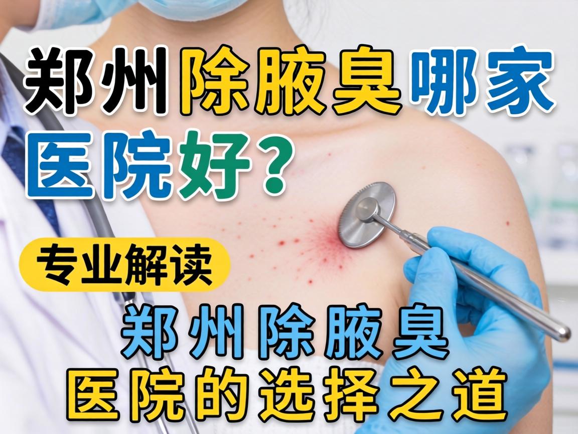 郑州除腋臭哪家医院好？专业解读郑州除腋臭医院的选择之道
