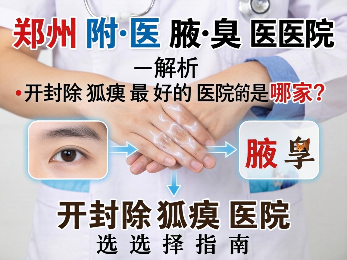 郑州附医腋臭医院解析，开封除狐臭最好的医院是哪家？开封除狐臭医院选择指南