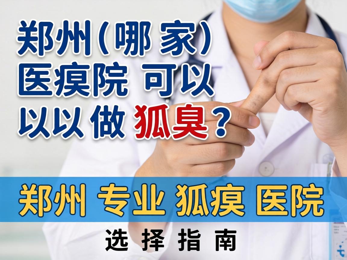 郑州哪家医院可以做狐臭？郑州专业狐臭医院选择指南