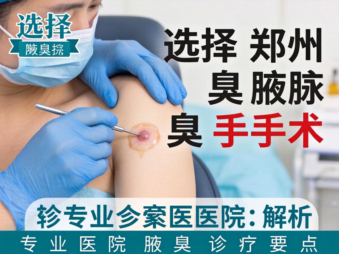 选择郑州腋臭手术专业医院，解析专业医院腋臭诊疗要点