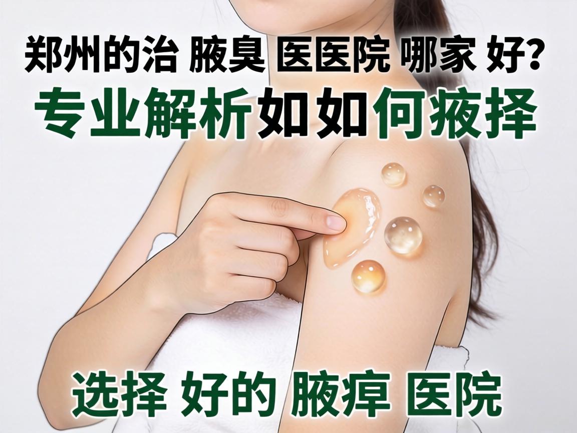 郑州治腋臭医院哪家好？专业解析如何选择好的腋臭医院