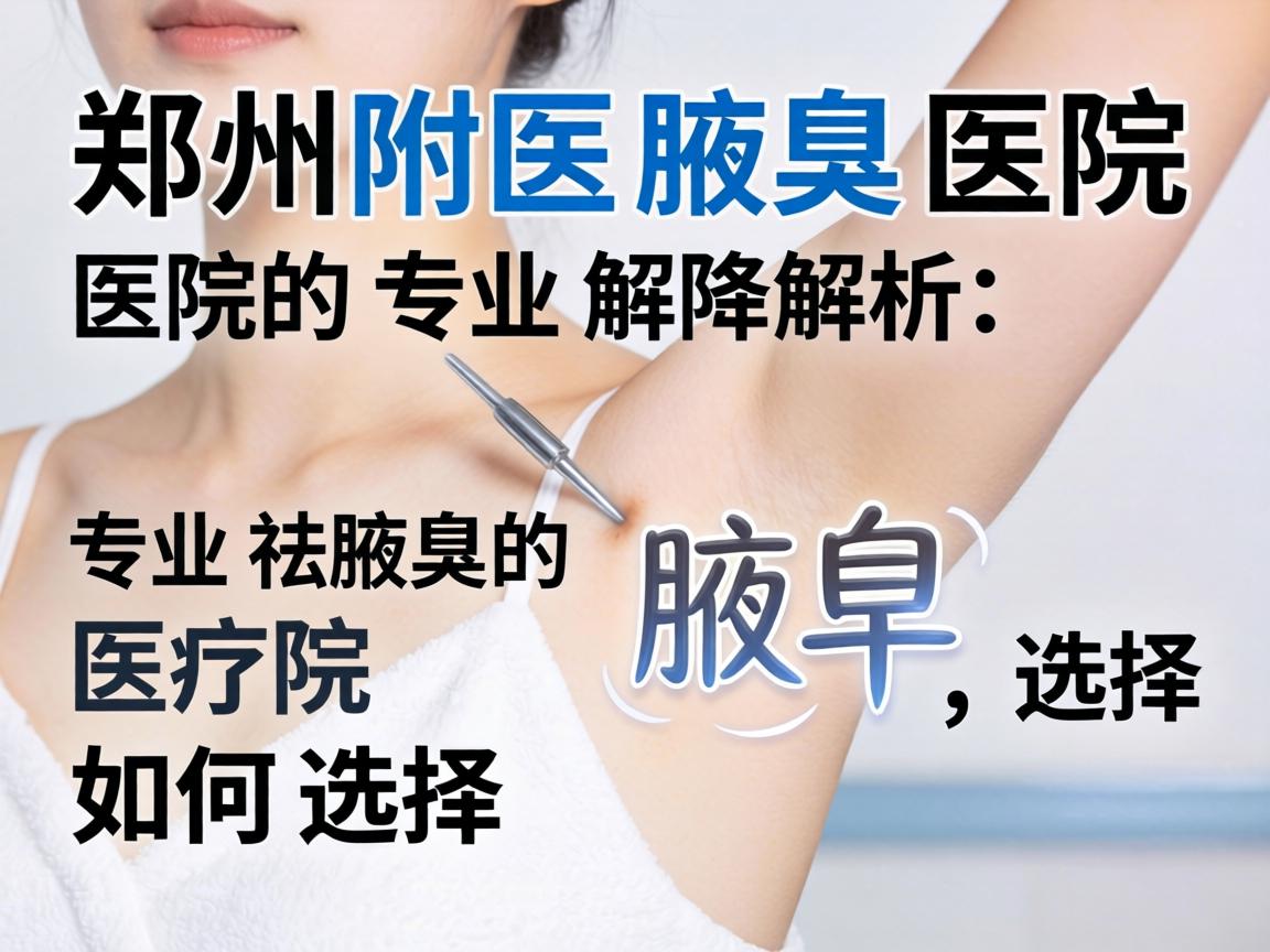 郑州附医腋臭医院专业解析，专业祛腋臭的医院如何选择