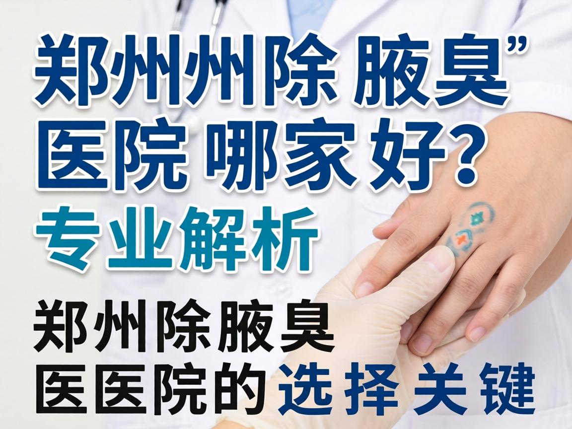 郑州除腋臭医院哪家好？专业解析郑州除腋臭医院的选择关键
