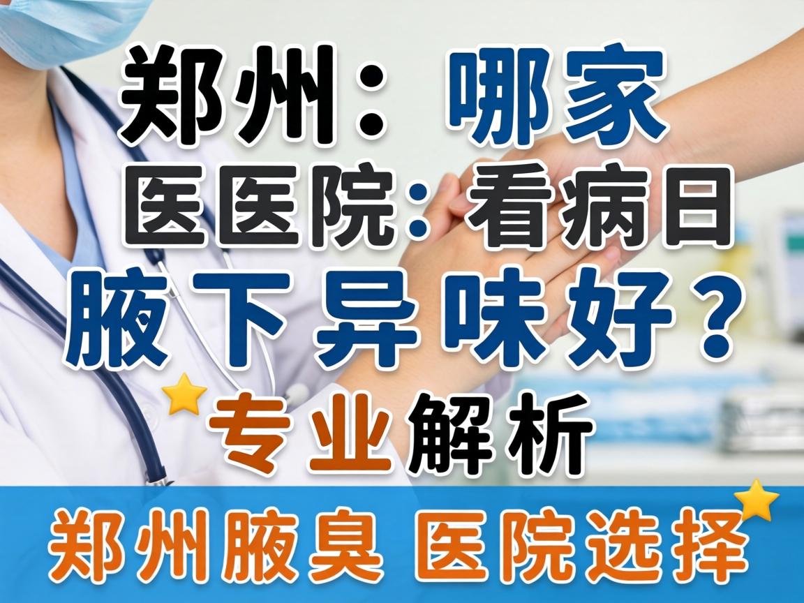 郑州哪家医院看腋下异味好？专业解析郑州腋臭医院选择
