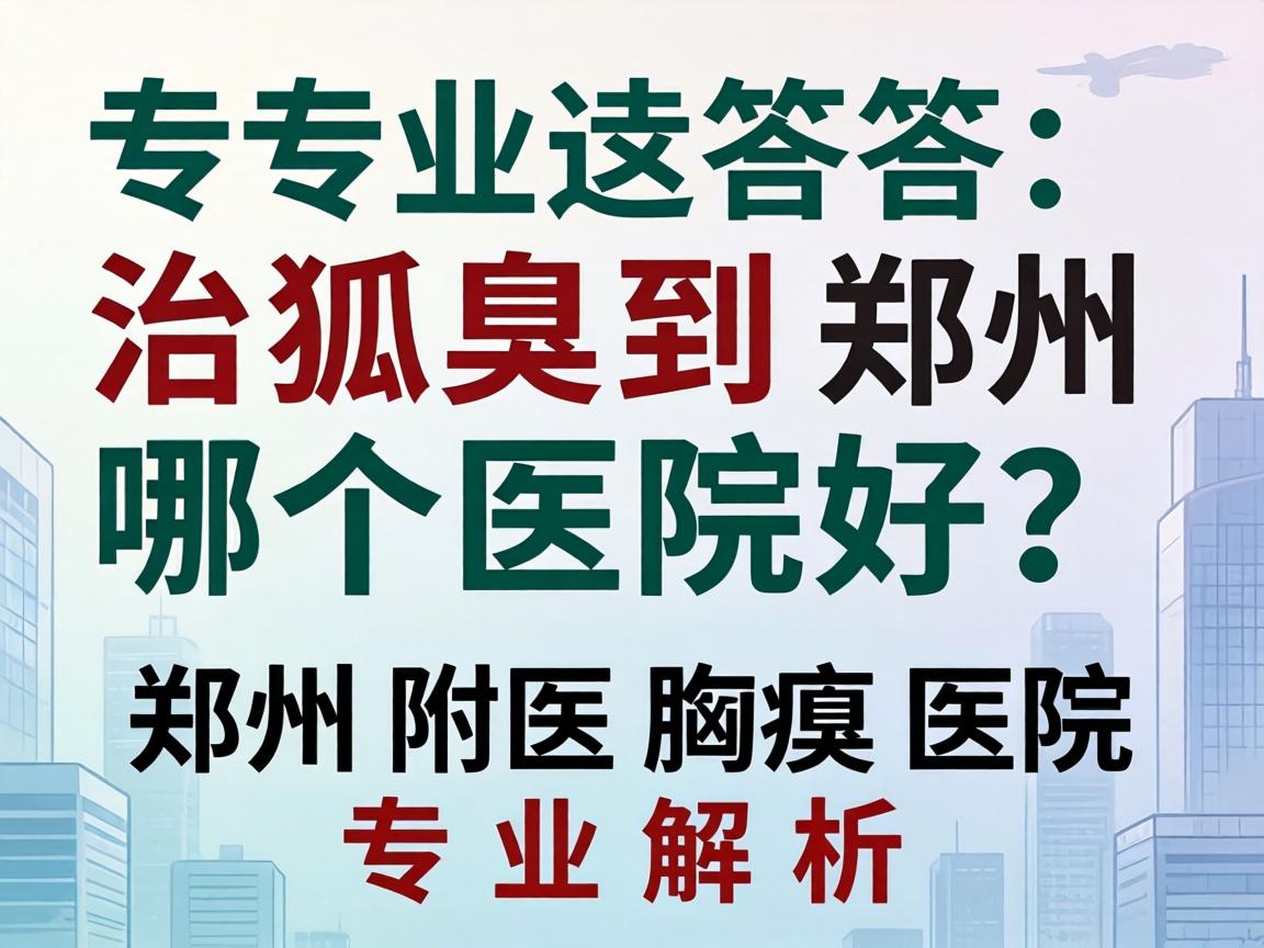 专业解答,治狐臭到郑州哪个医院好?郑州附医腋臭医院专业解析 专业解答,治狐臭到郑州哪个医院好?郑州附医腋臭医院专业解析