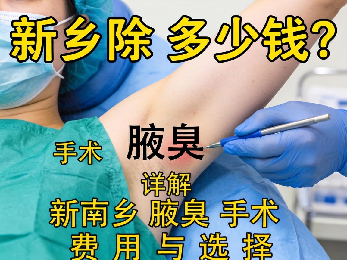 新乡除腋臭手术多少钱？详解新乡腋臭手术费用与选择