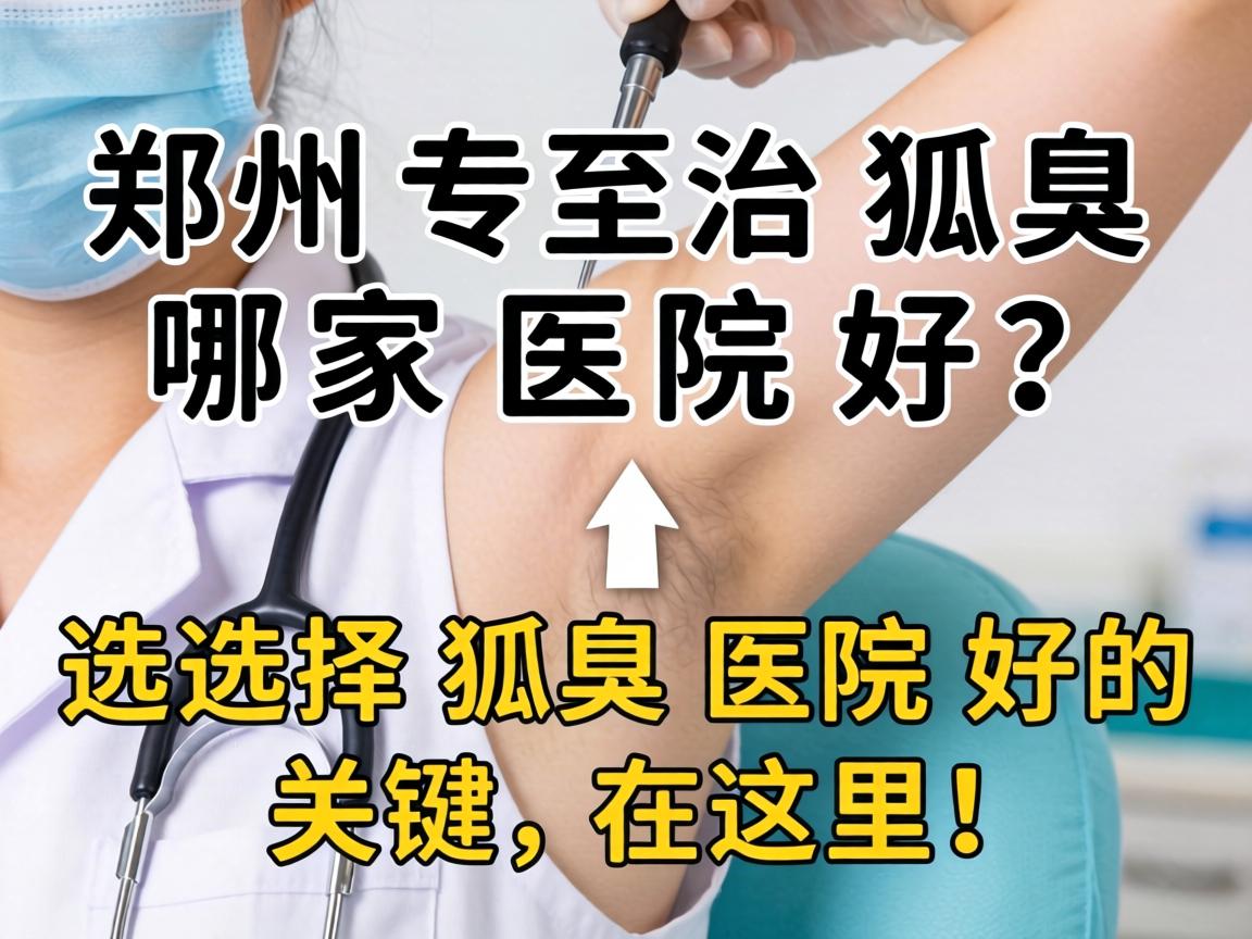 郑州专治狐臭哪家医院好？选择狐臭医院好的关键在这里