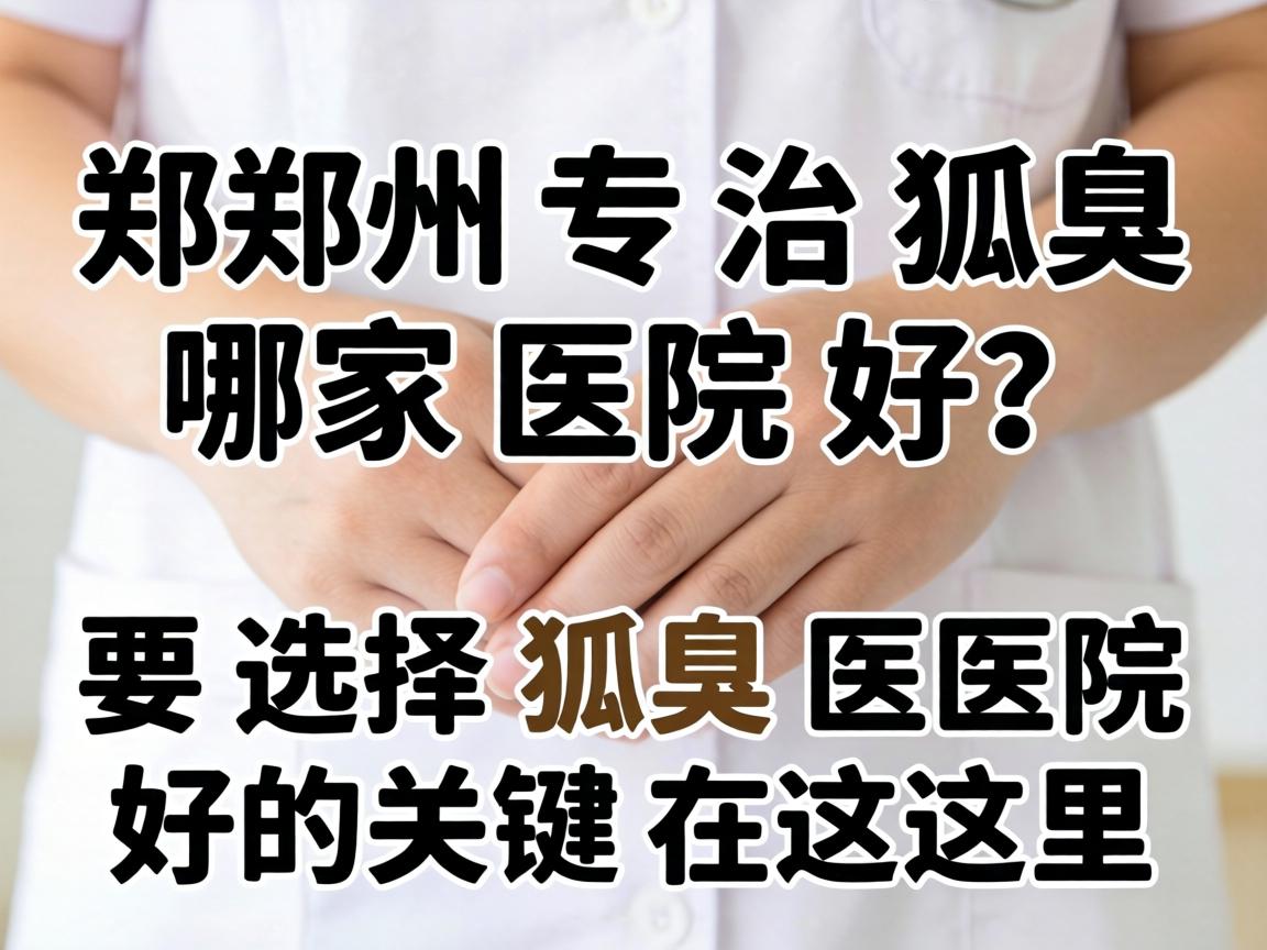 郑州专治狐臭哪家医院好？选择狐臭医院好的关键在这里