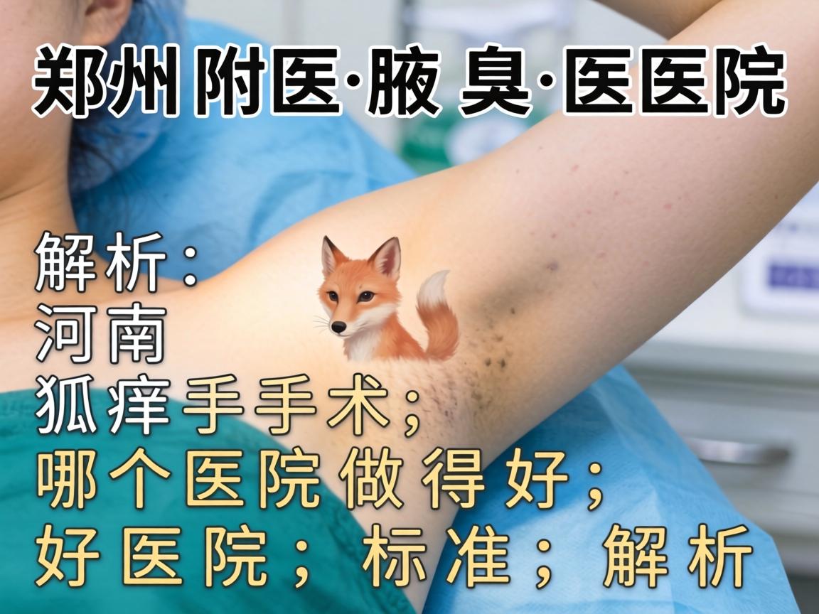 郑州附医腋臭医院解析，河南狐臭手术哪个医院做得好，好医院的标准解析