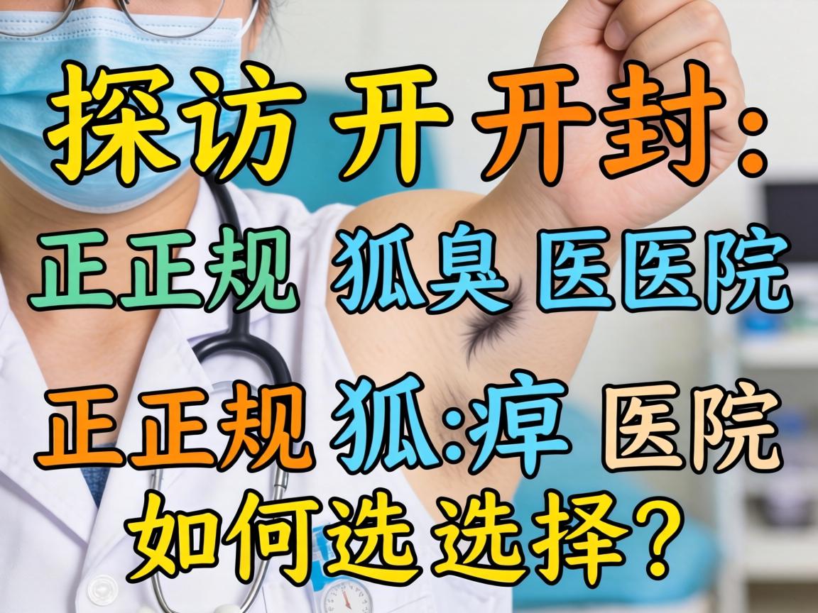 探访开封正规狐臭医院，正规狐臭医院如何选择？