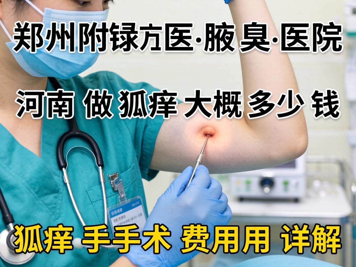 郑州附医腋臭医院解析，河南做狐臭大概多少钱，狐臭手术费用详解