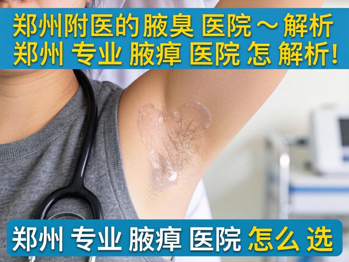 郑州附医腋臭医院解析，郑州专业腋臭医院怎么选