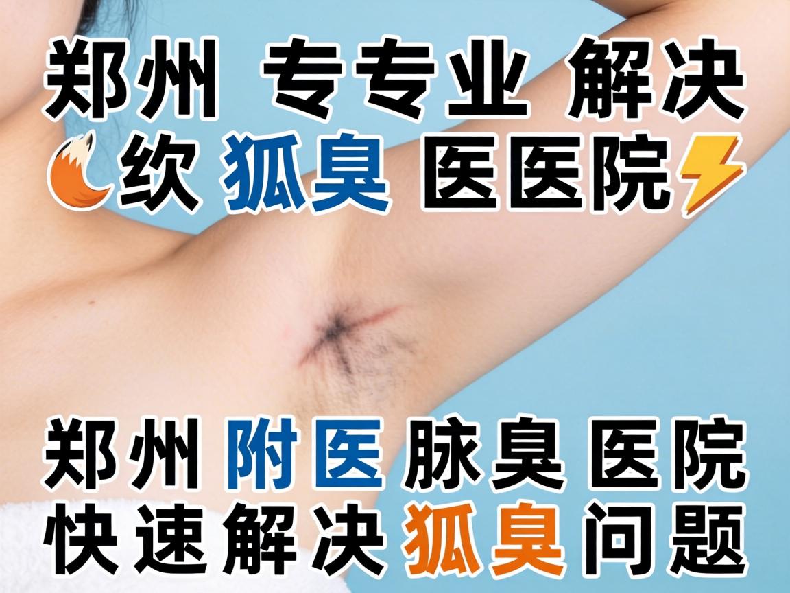 郑州专业解决狐臭医院，郑州附医腋臭医院快速解决狐臭问题