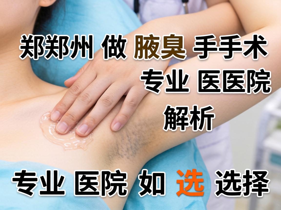 郑州做腋臭手术专业医院解析，专业医院如何选择