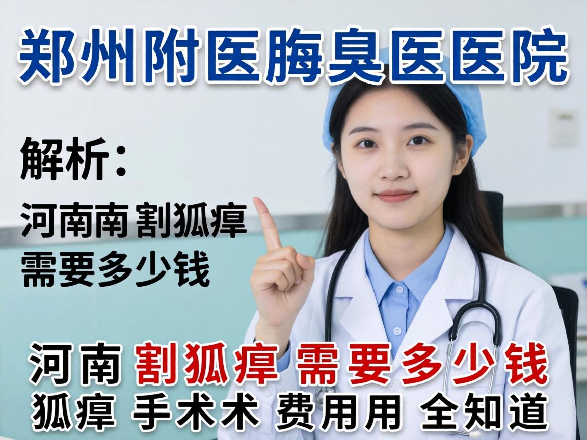 郑州附医腋臭医院解析，河南割狐臭需要多少钱，狐臭手术费用全知道