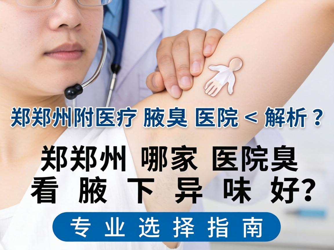 郑州附医腋臭医院解析,郑州哪家医院看腋下异味好,专业选择指南 郑州附医腋臭医院解析,郑州哪家医院看腋下异味好,专业选择指南