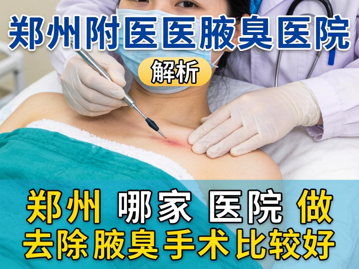 郑州附医腋臭医院解析，郑州哪家医院做去除腋臭手术比较好