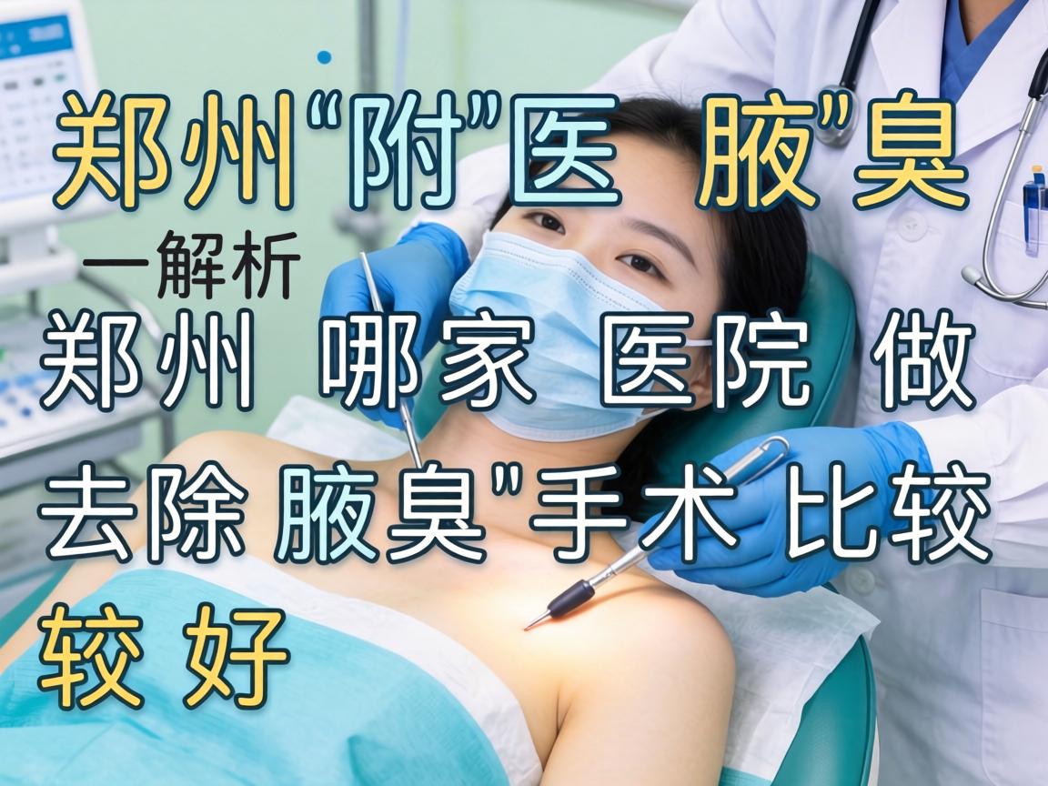 郑州附医腋臭医院解析，郑州哪家医院做去除腋臭手术比较好