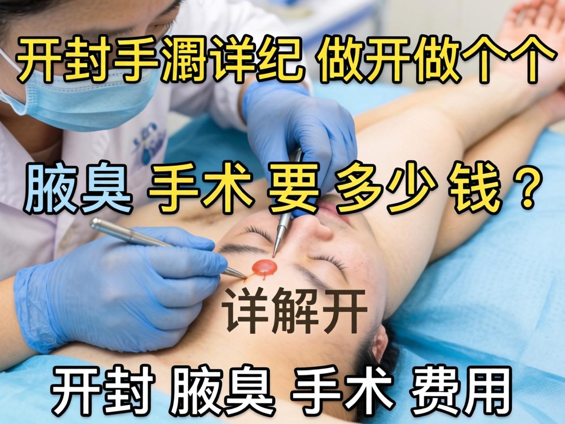 在开封做个腋臭手术要多少钱？详解开封腋臭手术费用