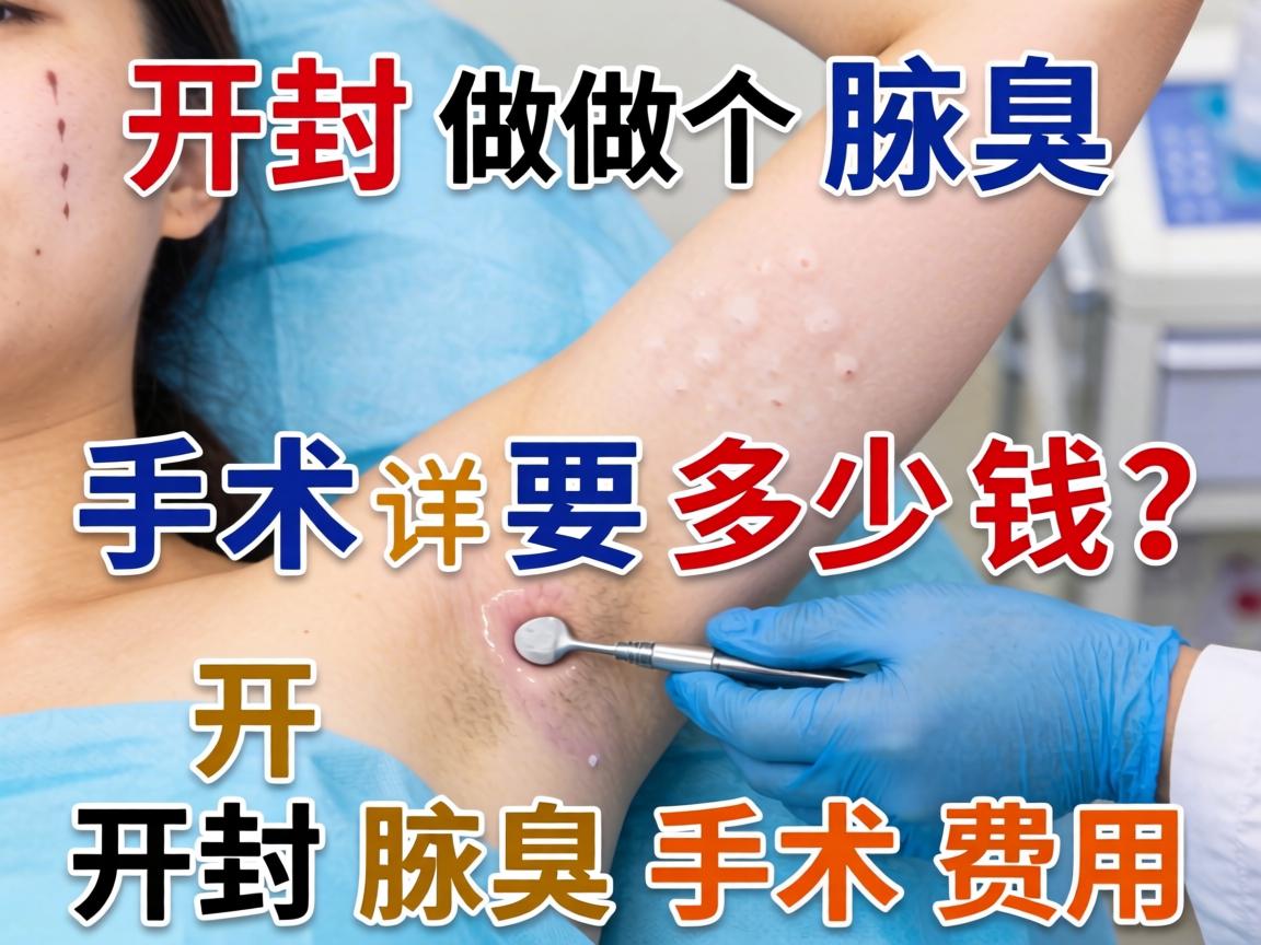 在开封做个腋臭手术要多少钱？详解开封腋臭手术费用